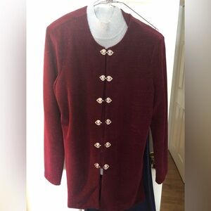 Burgundy Ladies Sweater Set 2 pieces